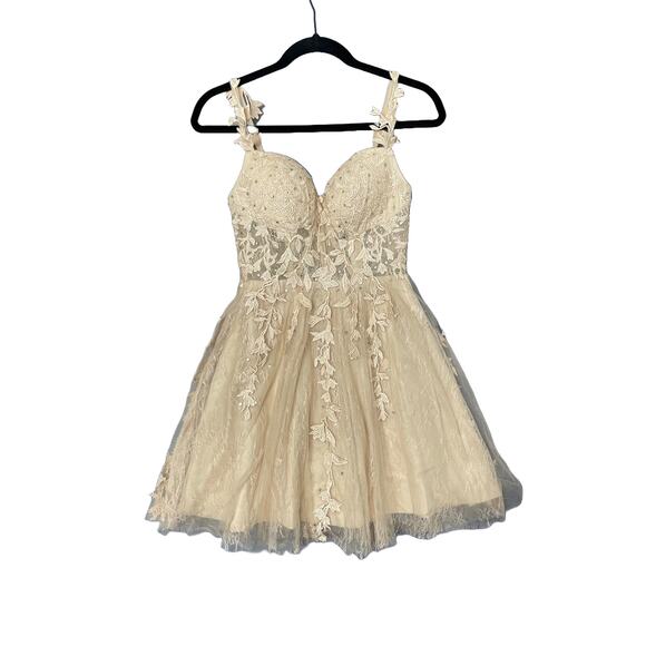 Lavetir Fairy Floral Lace Dress Women’s Size 2 Coquette Whimsy Romantic - Picture 2 of 7